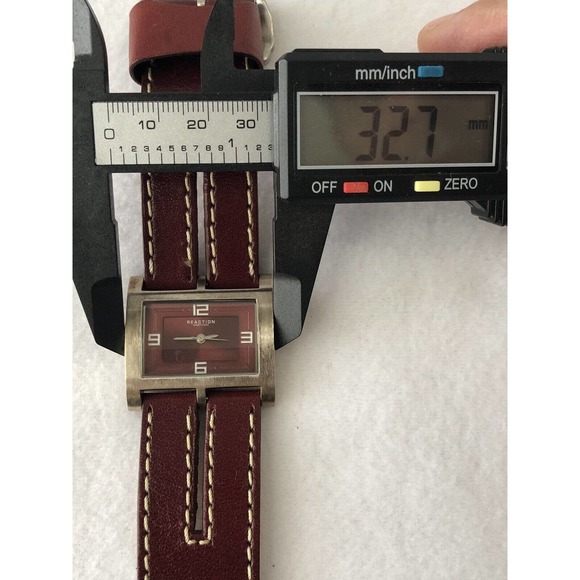 Reaction By Kenneth Cole Women’s Watch Wide Red Leather Band New main image 8